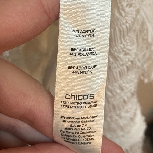 Chico’s Scoop Neck Fringe Hem Sweater - Picture 7 of 8